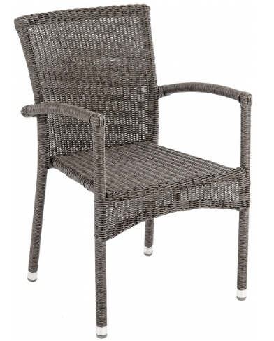 Стул с подлокотниками из техноротанга Alexander Rose TEA-  MONTE CARLO STACKING ARMCHAIR