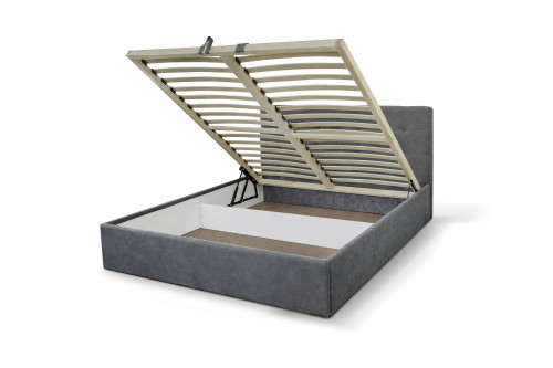 Кровать с подъемным механизмом 160х200 см BIO- Софт Мишель (серый)