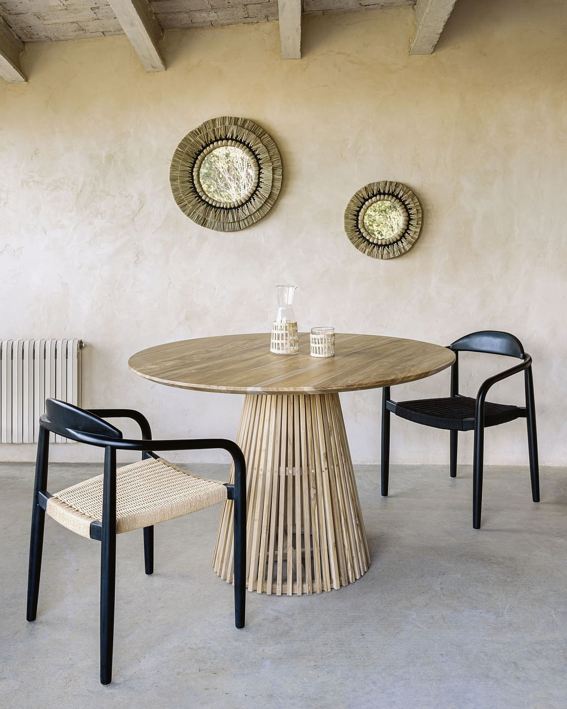Стул Kave Home GLYNIS CC2034CP46 (черный/бежевый)