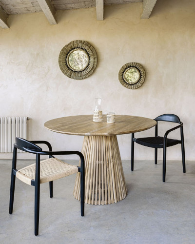 Стул Kave Home GLYNIS CC2034CP46 (черный/бежевый)