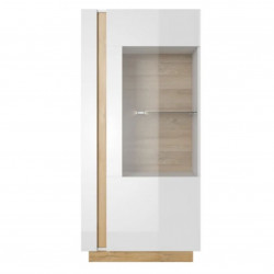 Витрина низкая Perfect Home Arco (Marco) 1D1W/72 белый глянец/дуб грандсон