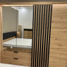 Шкаф полукупе Perfect Home Талли / Tally 4-дверный с зеркалом 4D2S/220 Дуб артизан/антрацит