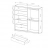 Шкаф полукупе Perfect Home Талли / Tally 4-дверный с зеркалом 4D2S/220 Дуб артизан/антрацит