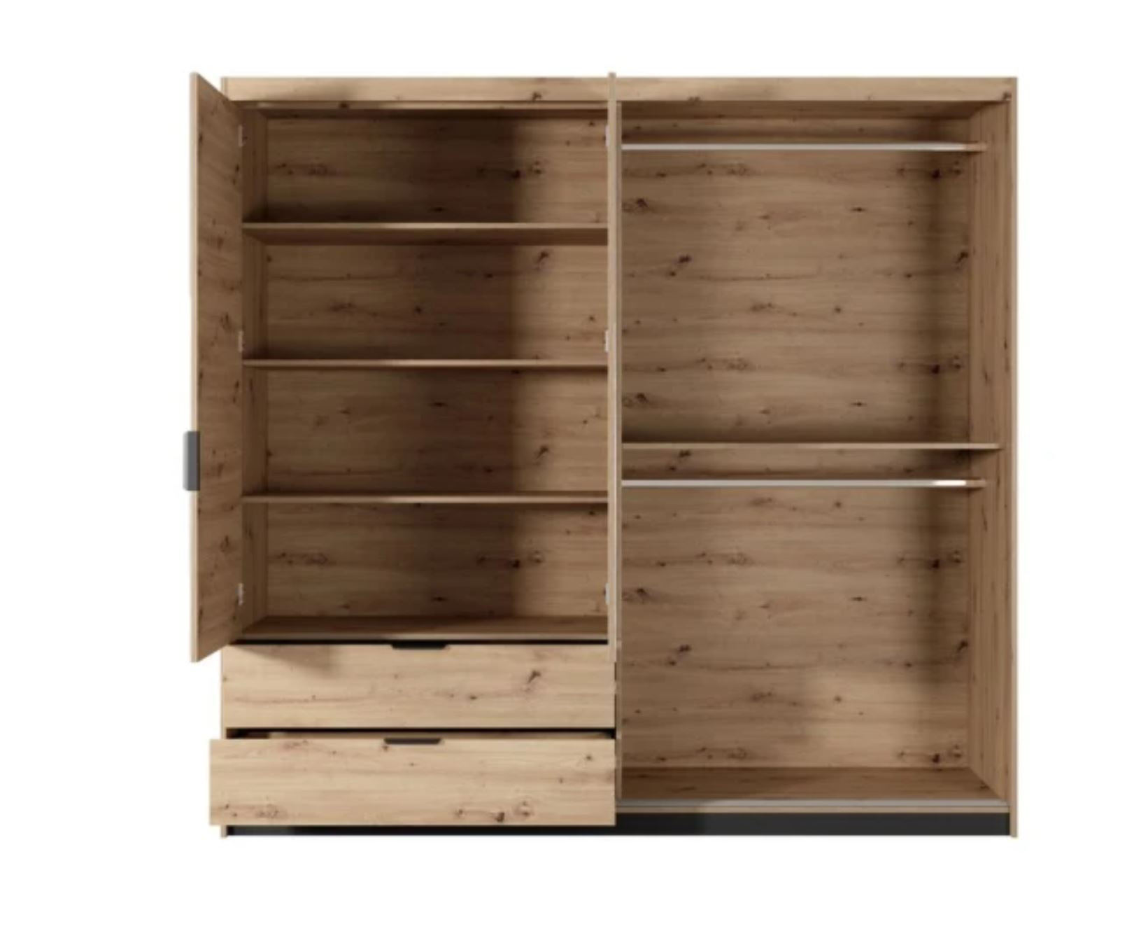 Шкаф полукупе Perfect Home Талли / Tally 4-дверный с зеркалом 4D2S/220 Дуб артизан/антрацит
