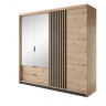 Шкаф полукупе Perfect Home Талли / Tally 4-дверный с зеркалом 4D2S/220 Дуб артизан/антрацит
