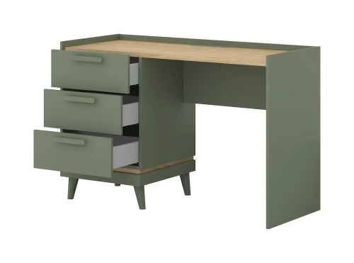 Письменный стол с 3 ящиками Helvetia SCANDI 24GDOH03 (зеленый / дуб)