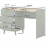 Письменный стол с 3 ящиками Helvetia SCANDI 24GDOH03 (зеленый / дуб)