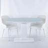 Фото №3 - Стол обеденный модерн EXI- Милан-1 (B2396-1) белый глянец