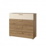 Комод на 4 ящика Helvetia VERTINA 24DBNH27 (дикий дуб / дуб-песочно-бежевый)