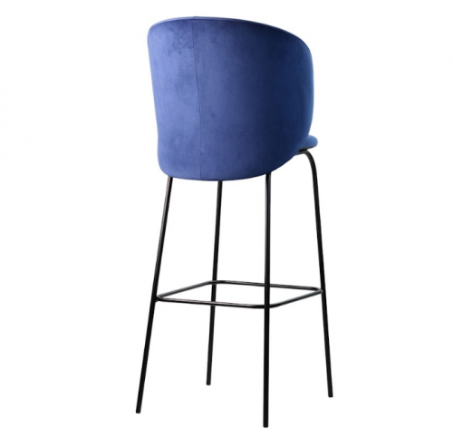 Стул барный LVK- Lilo черный/ ткань (Venus Velvet 2924)