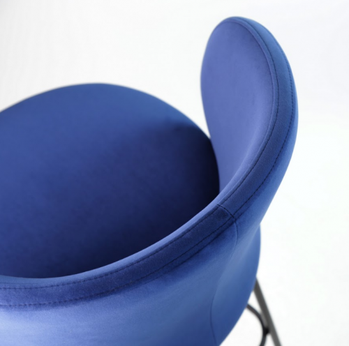 Стул барный LVK- Lilo черный/ ткань (Venus Velvet 2924)