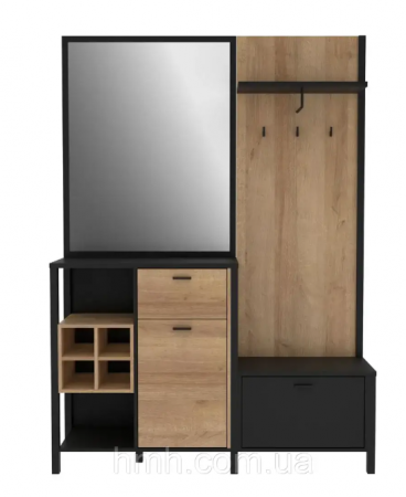 Прихожая Forte HIGH ROCK HRKD01(дуб ривьера/черный)