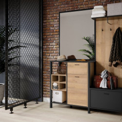 Прихожая Forte HIGH ROCK HRKD01(дуб ривьера/черный)