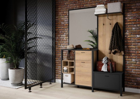 Прихожая Forte HIGH ROCK HRKD01(дуб ривьера/черный)