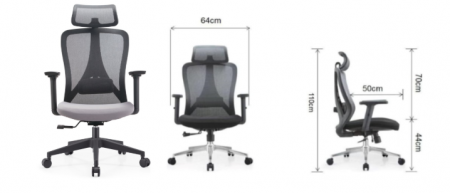 Кресло офисное- компьютерное эргономичное Perfect Home  HQOC-23A премиум,черный 