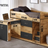 Кровать-комната + стол VRN- Bed Room 5 (тахо+графит)