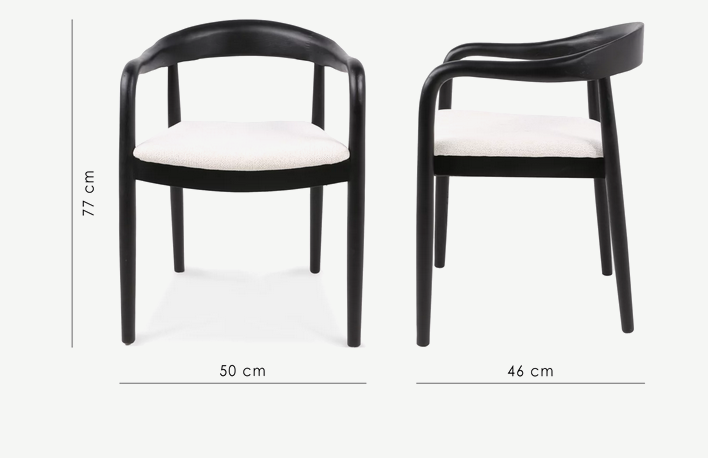 Стул обеденный с подлокотниками CRV- Denali Savanna beige black wood