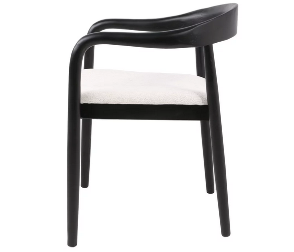 Стул обеденный с подлокотниками CRV- Denali Savanna beige black wood