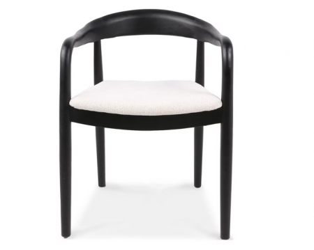 Стул обеденный с подлокотниками CRV- Denali Savanna beige black wood