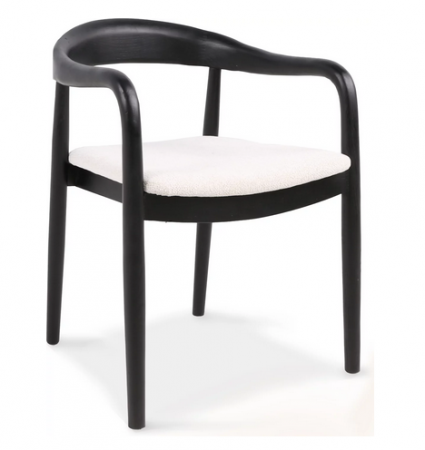 Стул обеденный с подлокотниками CRV- Denali Savanna beige black wood