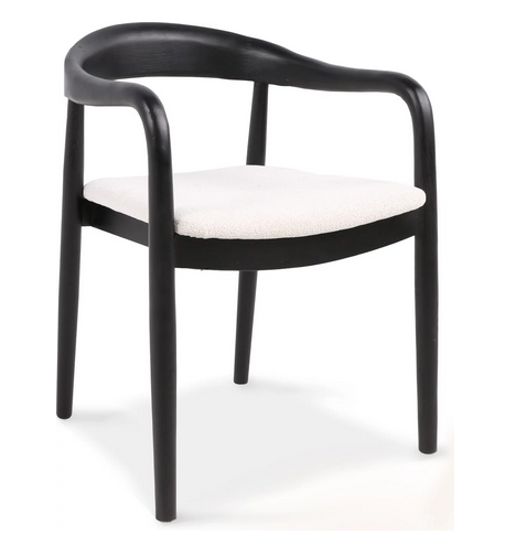 Стул обеденный с подлокотниками CRV- Denali Savanna beige black wood