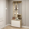 Прихожая с вешалкой и тумбой для обуви EVR- Микс дуб Сонома + белый