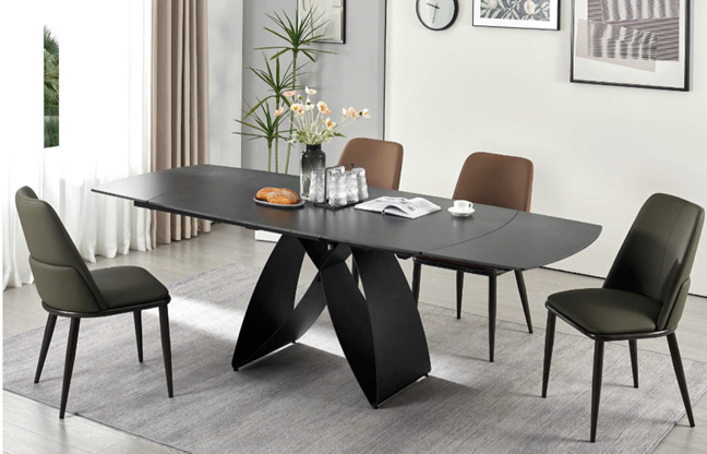 Стол с керамической столешницей Elt-  B5A020 столешница (черный, белый)