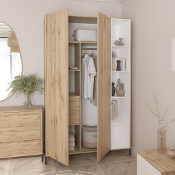 Шкаф распашной 220х140х50 см KOD- ШК-2 Норди