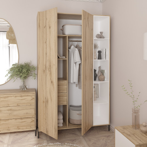 Шкаф распашной 220х140х50 см KOD- ШК-2 Норди