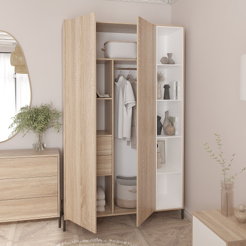 Шкаф распашной 220х140х50 см KOD- ШК-2 Норди