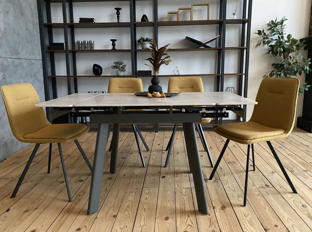 Стол обеденный керамический VTR- TM-80  вера грей/серый 