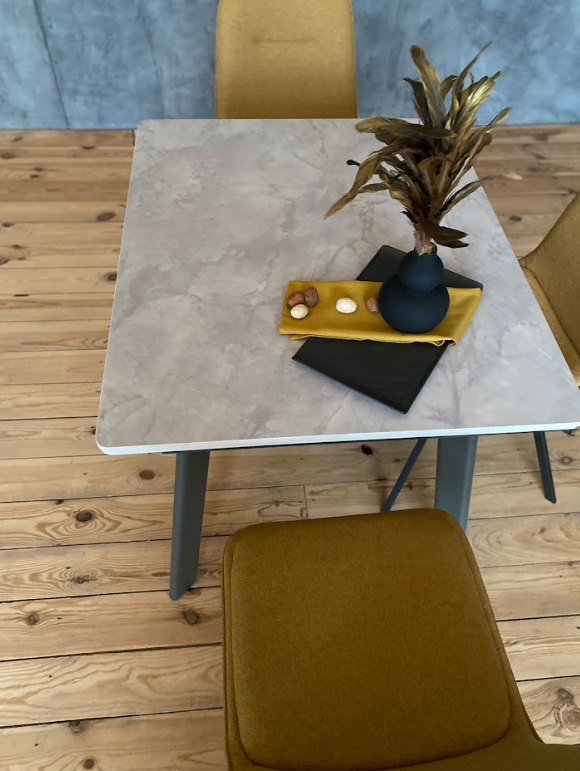 Стол обеденный керамический VTR- TM-80  вера грей/серый 