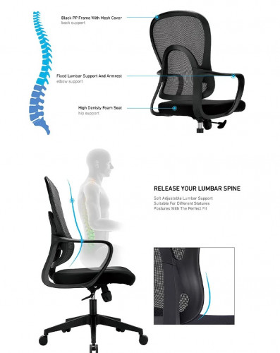 Крісло для оператора LUX- GO-SIT 645-B GREY ергономічне