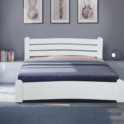 Кровать полуторная BIO- Сабрина 140х200 (белый) 