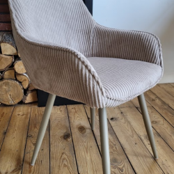 Стул обеденный VTR- М-240 миндаль + капучино (вельвет рубчик)