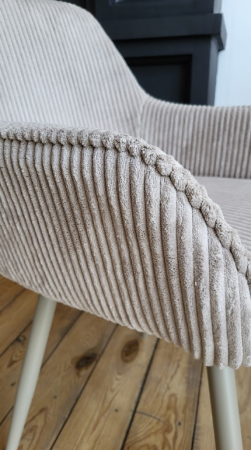 Стул обеденный VTR- М-240 миндаль + капучино (вельвет рубчик)