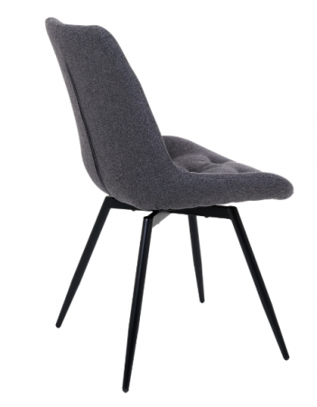 Стул обеденный поворотный AMF- Liara темно-серый 180 градусов