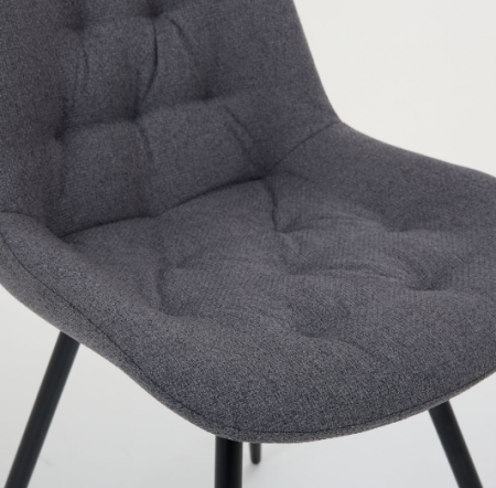 Стул обеденный поворотный AMF- Liara темно-серый 180 градусов