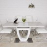 Стол обеденный модерн NL- Toronto NEW (120) керамика белый