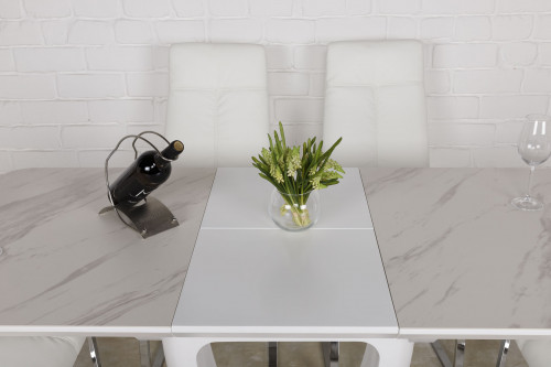 Стол обеденный модерн NL- Toronto NEW (120) керамика белый