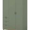 Шкаф на 3 двери с 3 ящиками Helvetia SCANDI 24GDOH19 (зеленый / дуб)