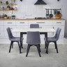 Комплект обеденный Ont- Леонардо 120 серо-бежевый + 4 стула Дарио серые