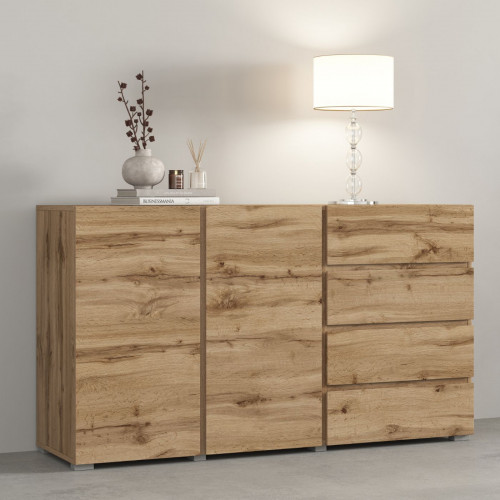 Комод на 2 двери и 4 ящика Helvetia ASYMETRIC 24N0OA42 (дуб Вотан)