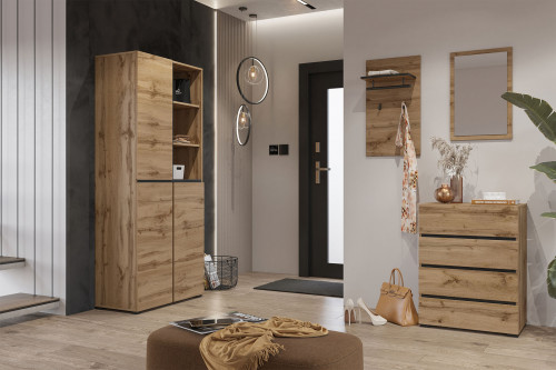 Зеркало в прихожую Helvetia CROSS 24N6MY04 (дуб вотан)