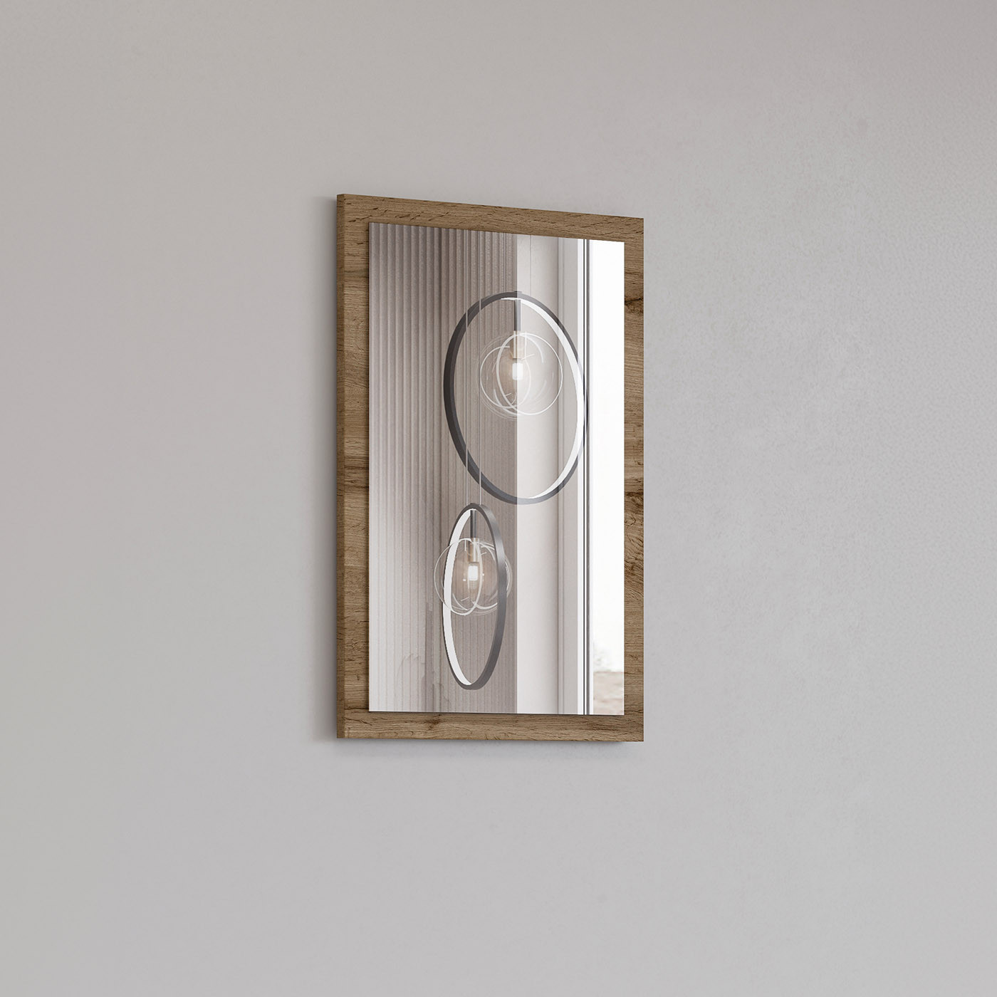 Зеркало в прихожую Helvetia CROSS 24N6MY04 (дуб вотан)