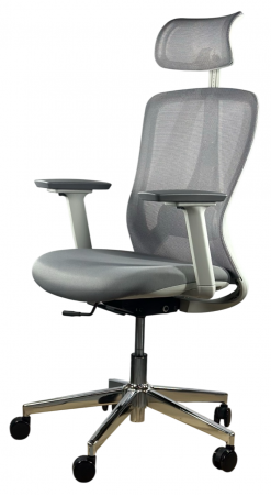 Кресло офисное- компьютерное эргономичное Perfect Home HQOC-23A-G премиум,серый