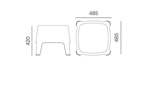 Стол кофейный уличный VLL- FERNE Milane (коричневый, белый, кремовый)