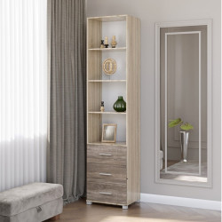 Пенал открытый с ящиками EVR- Бриз-16 дуб Сонома + трюфель