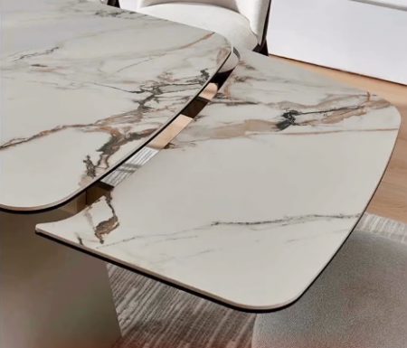 Стол с керамической столешницей Elt- Меган B5C1030 белый (опора черный, белый)