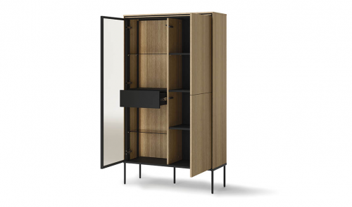 Витрина 3 дв TOP- Виссо дуб с подсветкой 